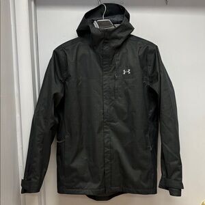 Under Armour UA Storm Hooded Jacket – Men’s Large – Black Water Resistant